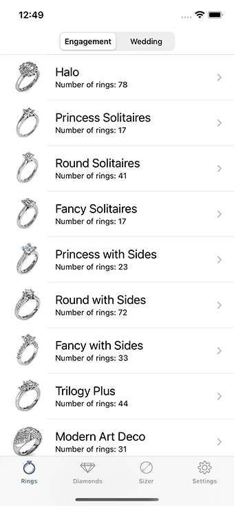 "Engagement Rings from Jason Withers" - iPhone version